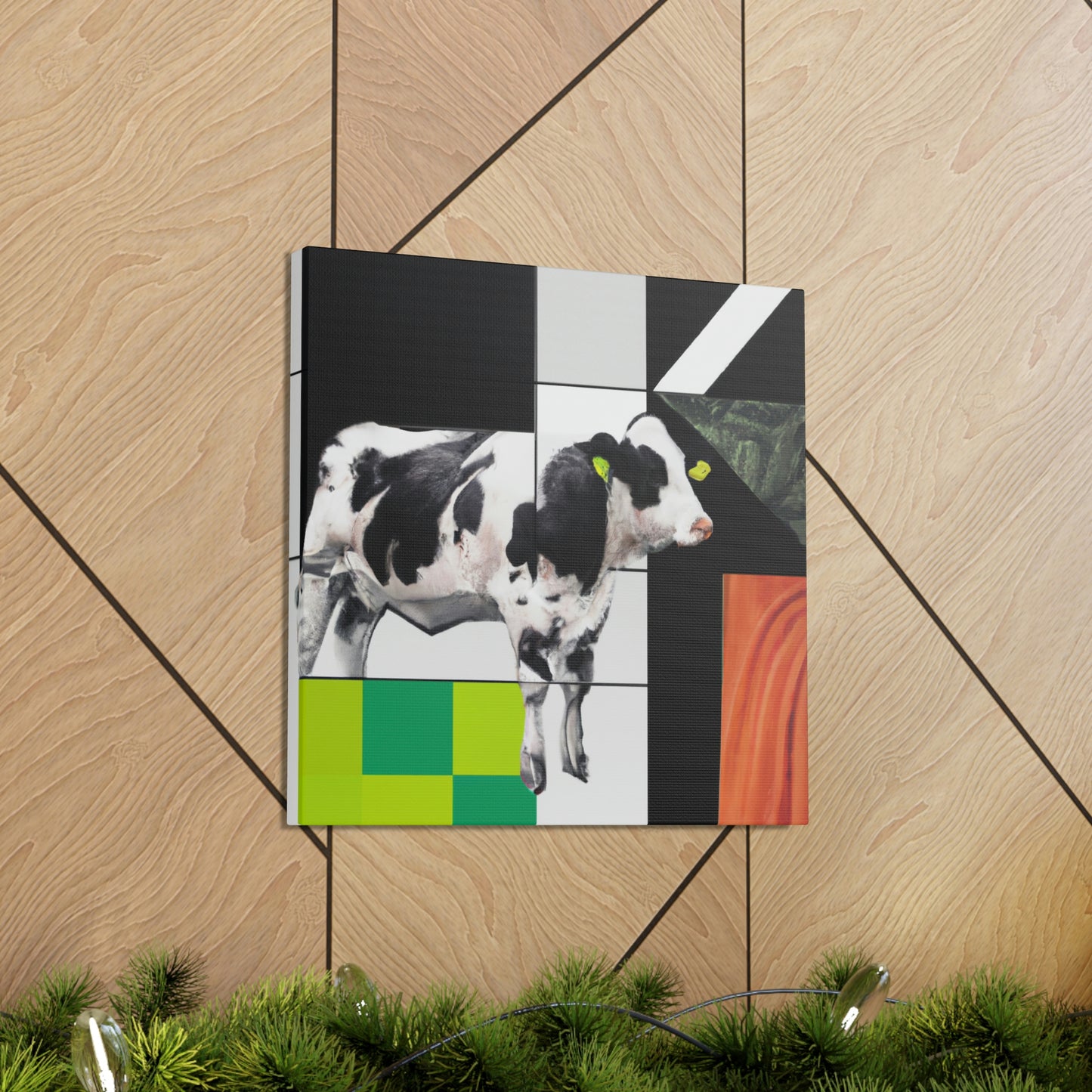 Cow's Lifelike Lament - Canvas