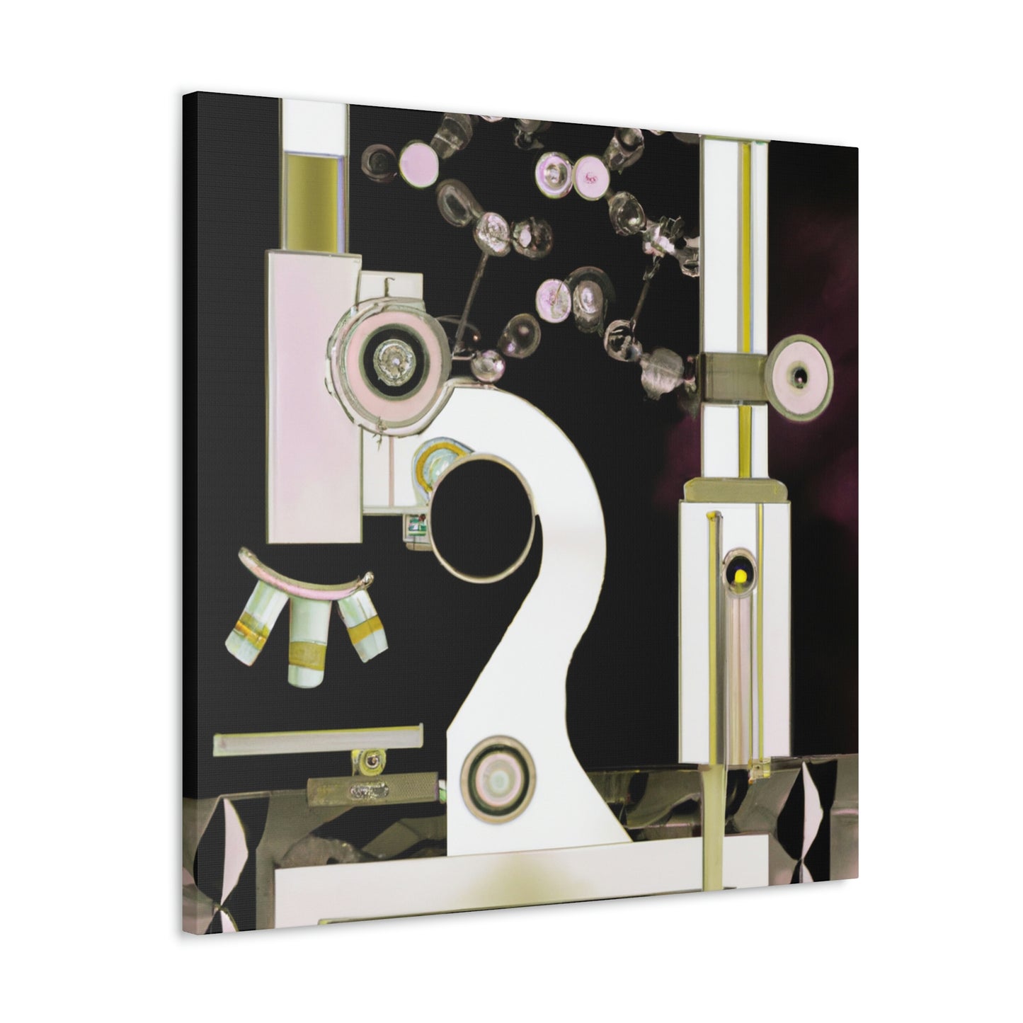 "Microscope Mastery Deco" - Canvas