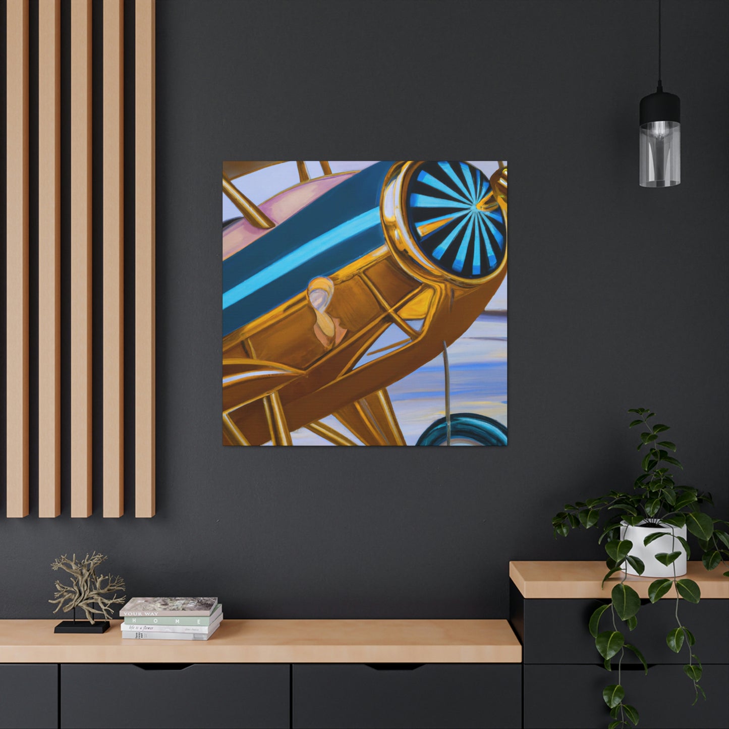 Vintage Airplane Fantasy - Canvas