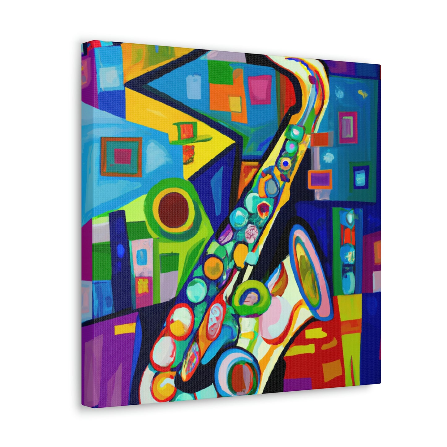 Saxophone in Blue Hues - Canvas