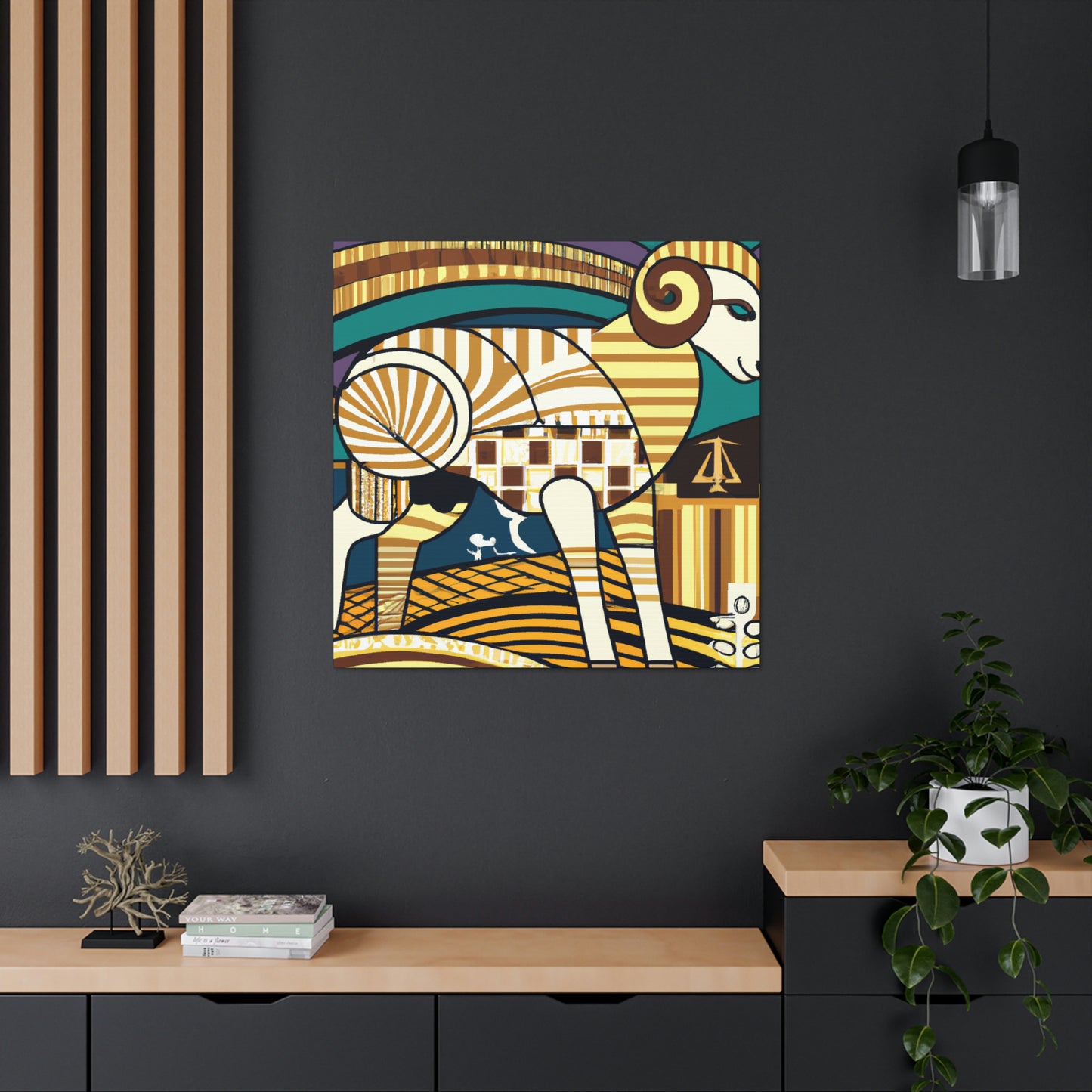 Lamb in Art Deco - Canvas