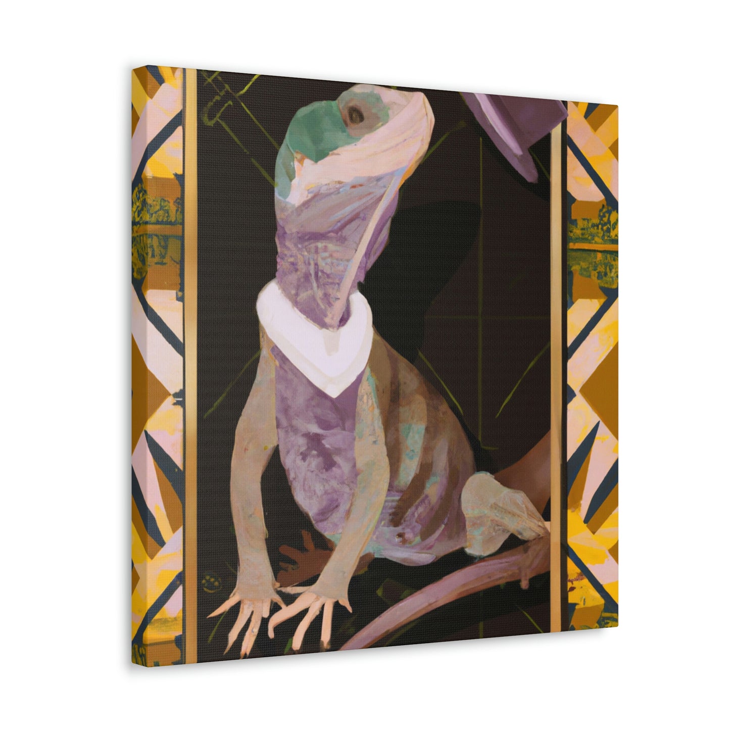 "Frothy Frilled Lizard" - Canvas