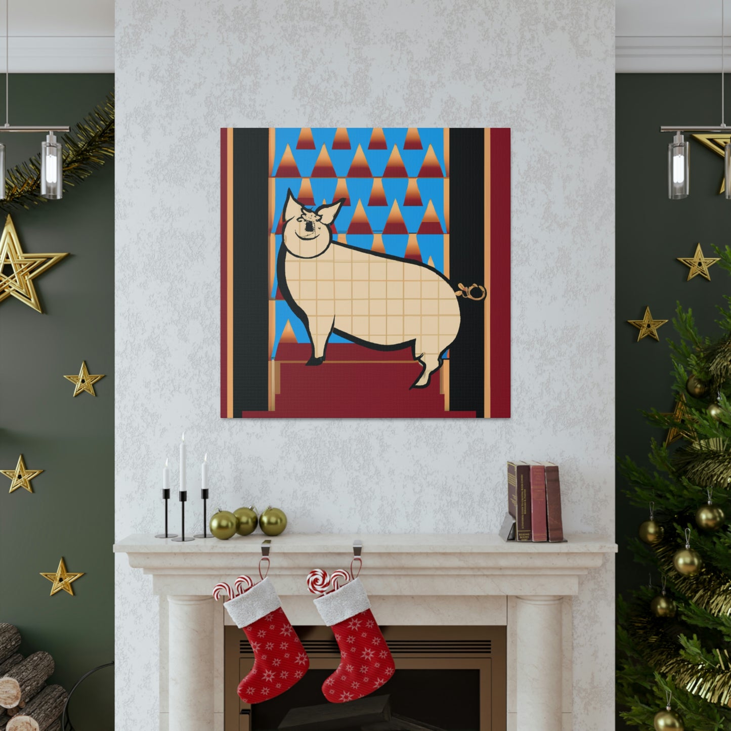 "Pig of Pleasure's Glow" - Canvas