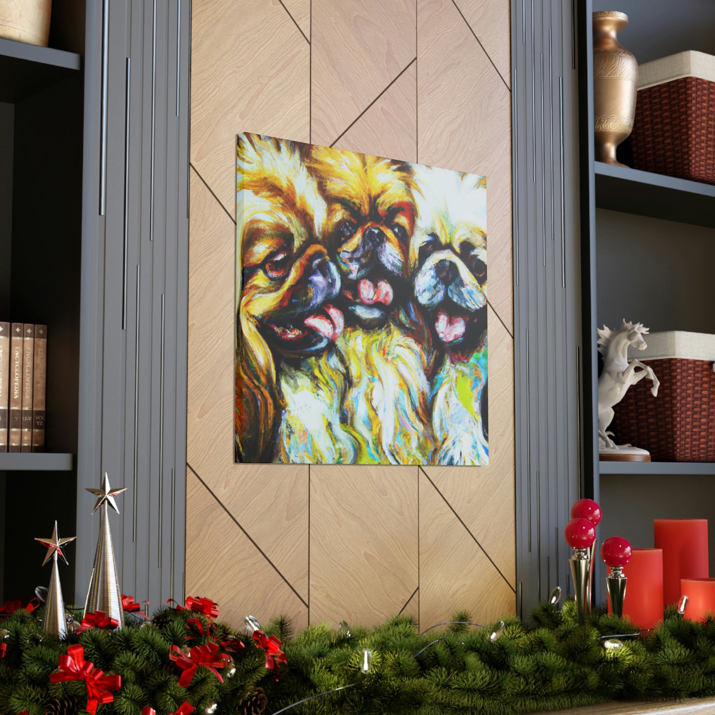 Pekingese Pride Expressionism - Canvas