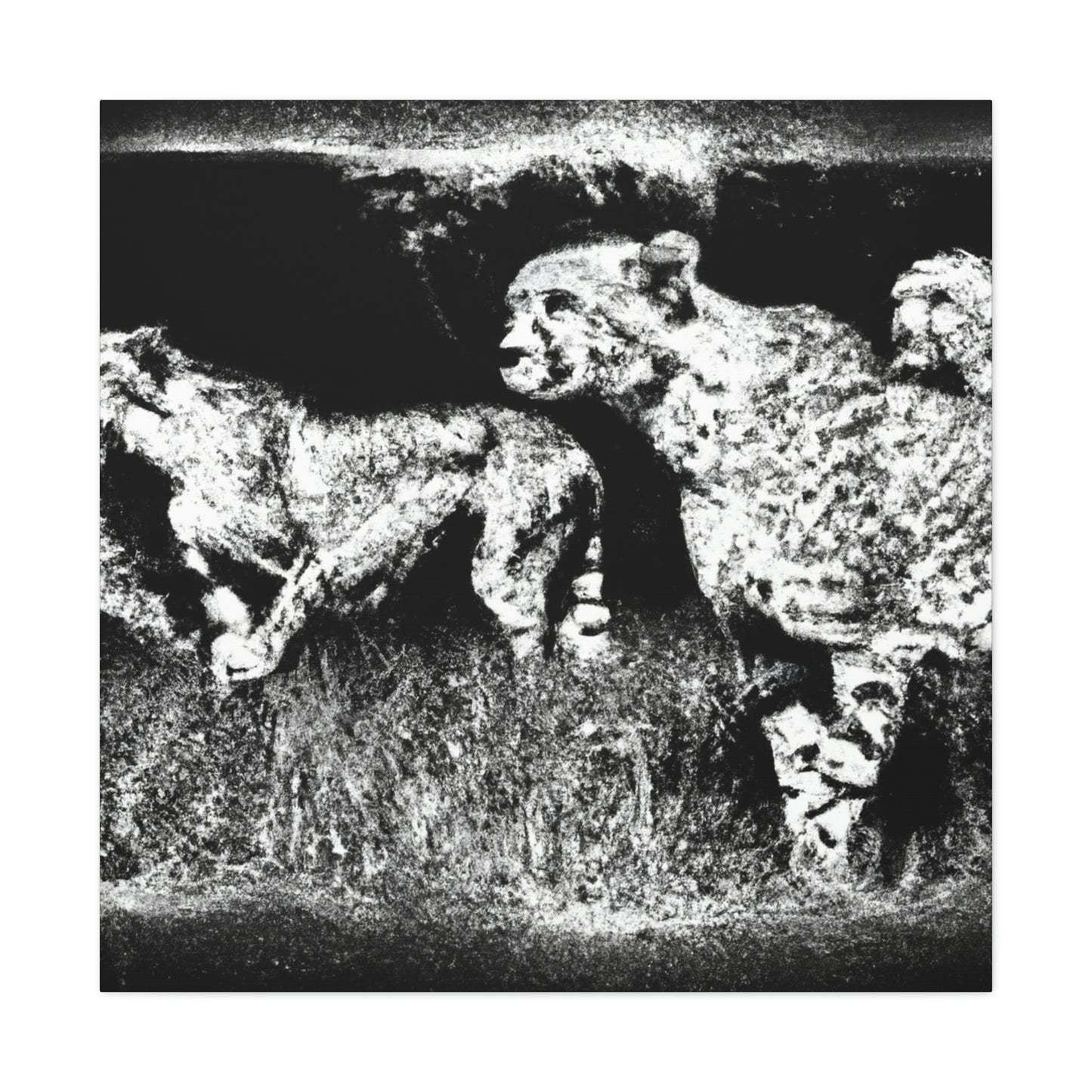 Cheetah in Abstract Form - Canvas