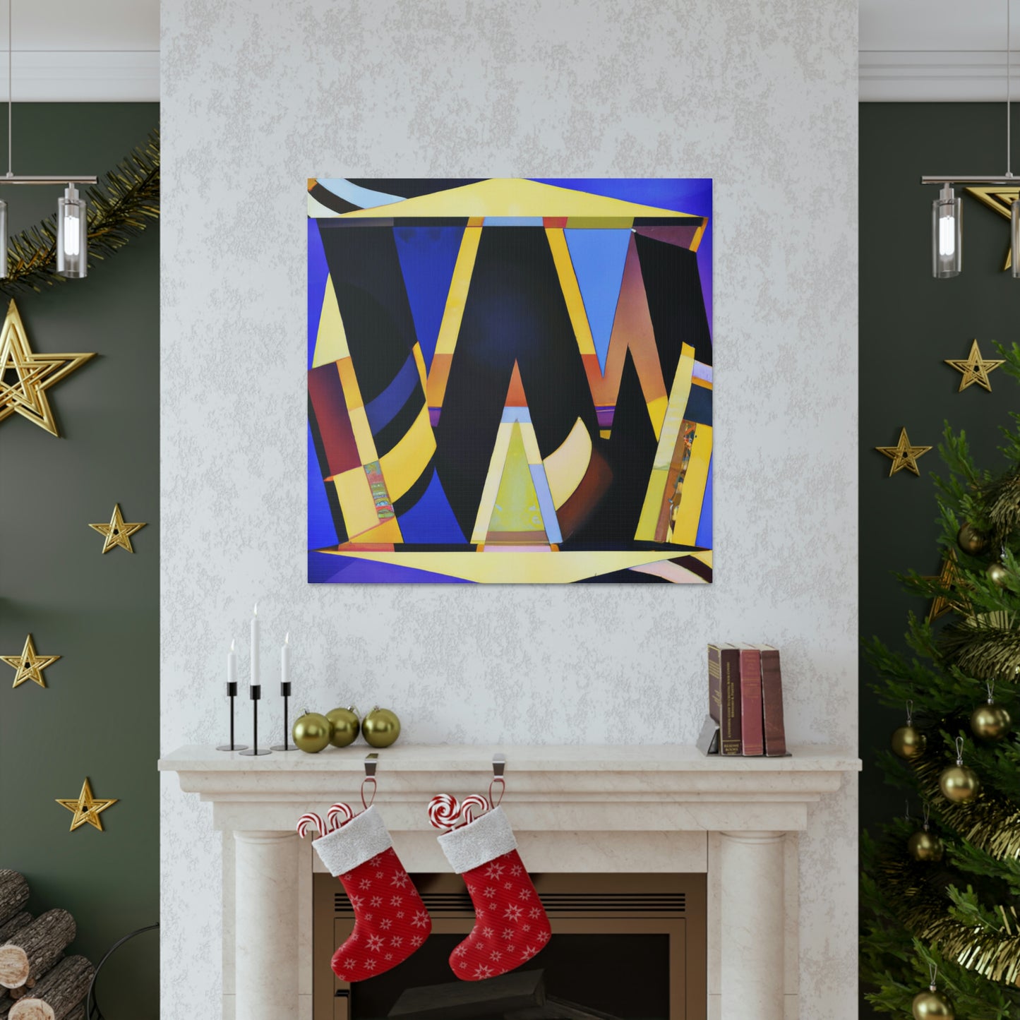 "Gleaming Wishes Art Deco" - Canvas