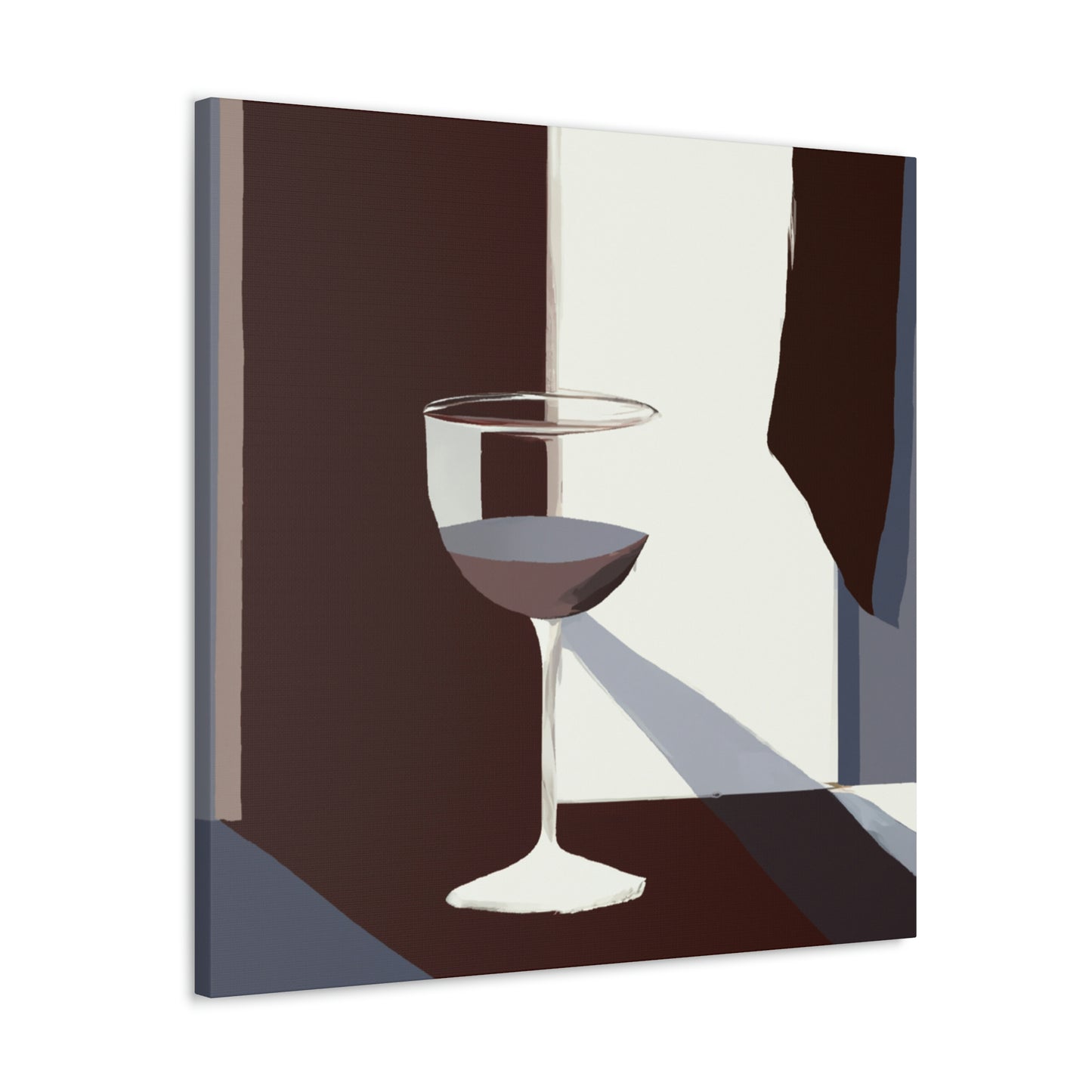 "Vintage Wine Glass Glows" - Canvas