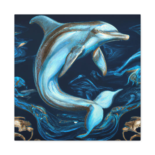 Splash of Laughter Dolphin - Canvas