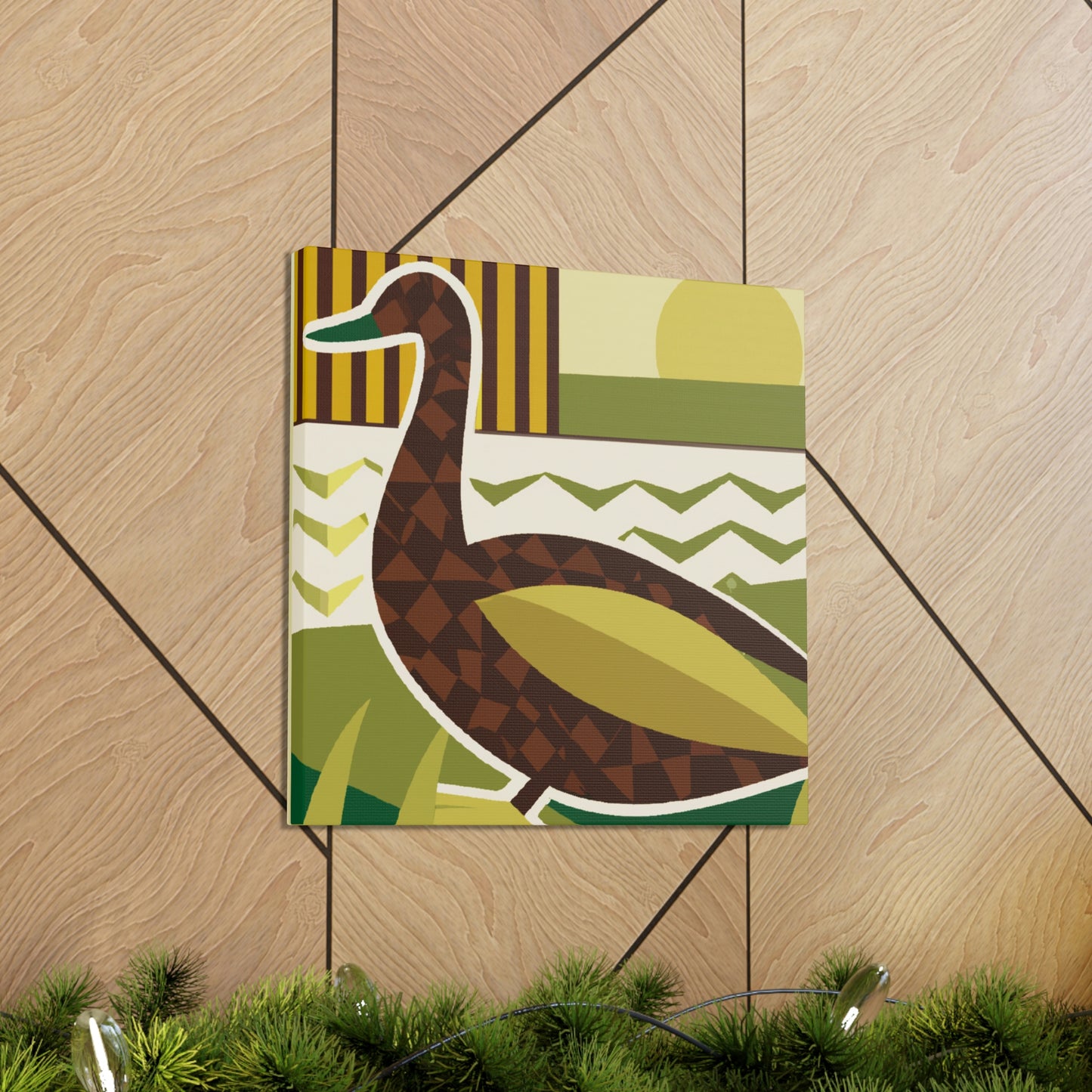 "A Quacking Art Deco" - Canvas