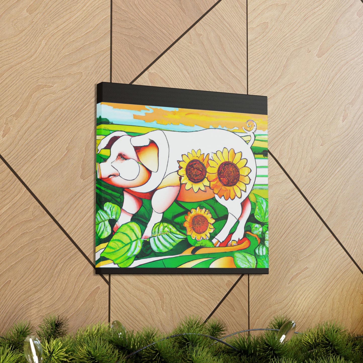 Pig inPastelHues - Canvas