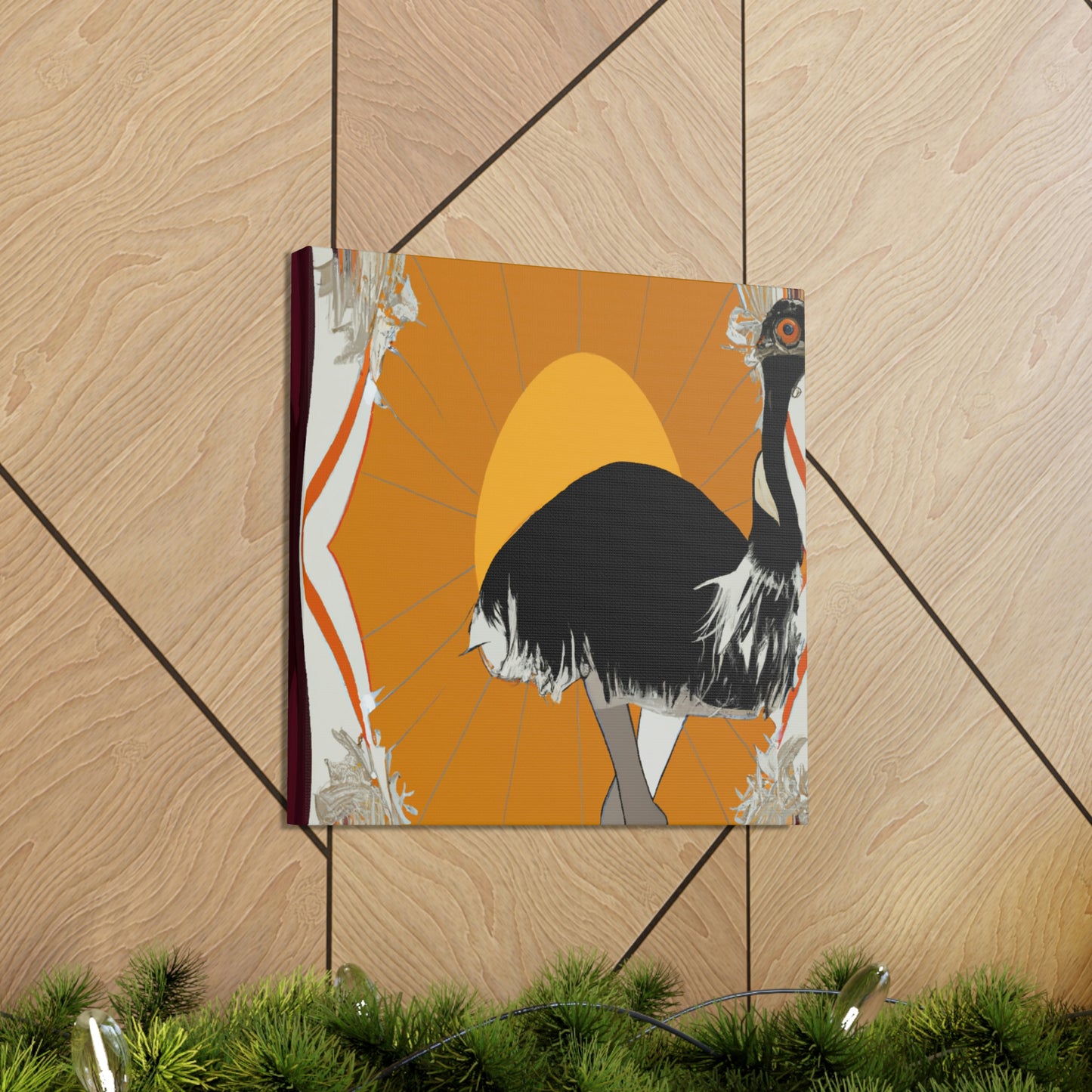 "Emu with Deco Glam" - Canvas