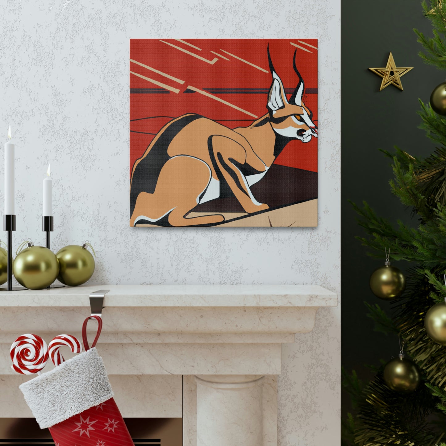 "Caracal's Deco Zenith" - Canvas