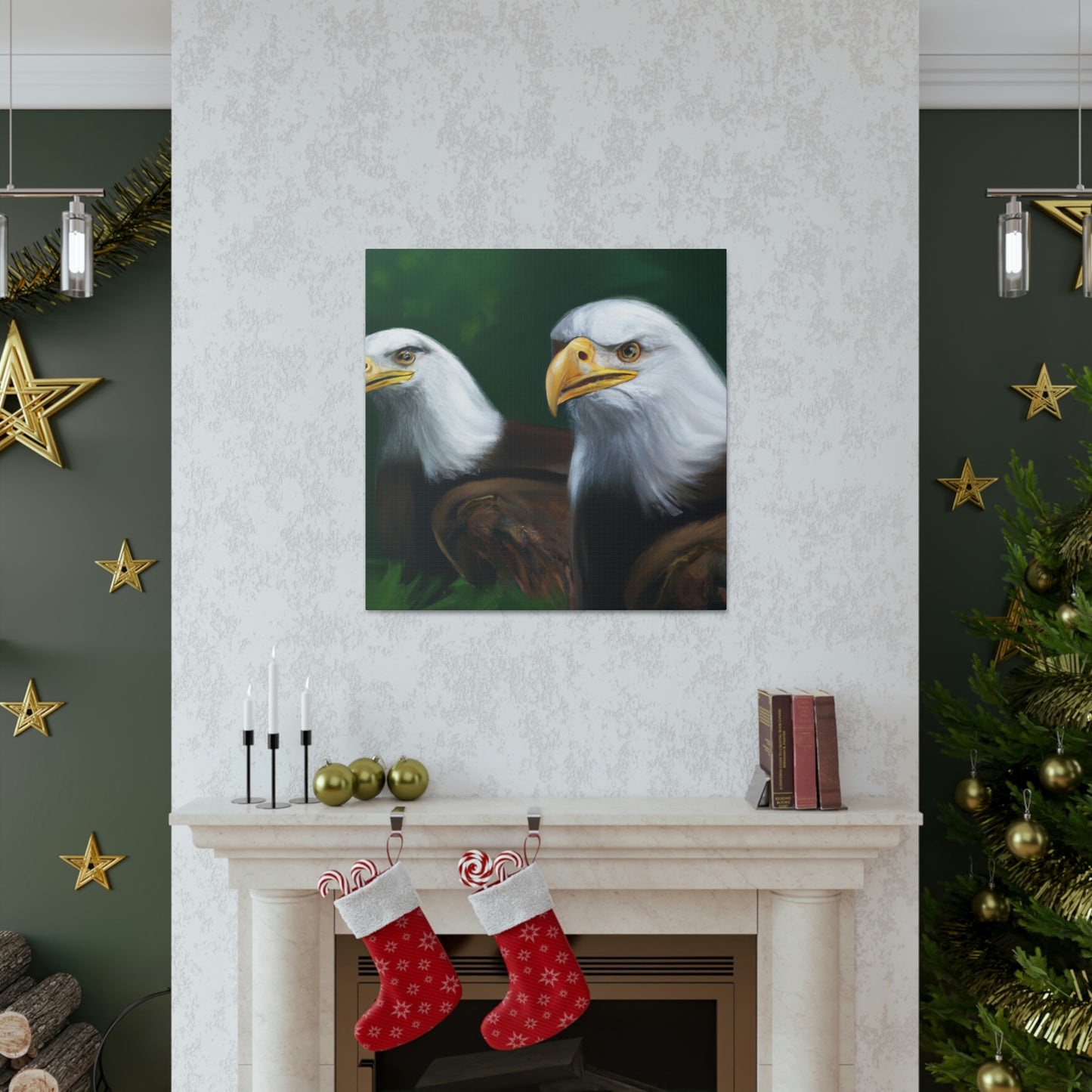 Bald Eagles in Flight - Canvas