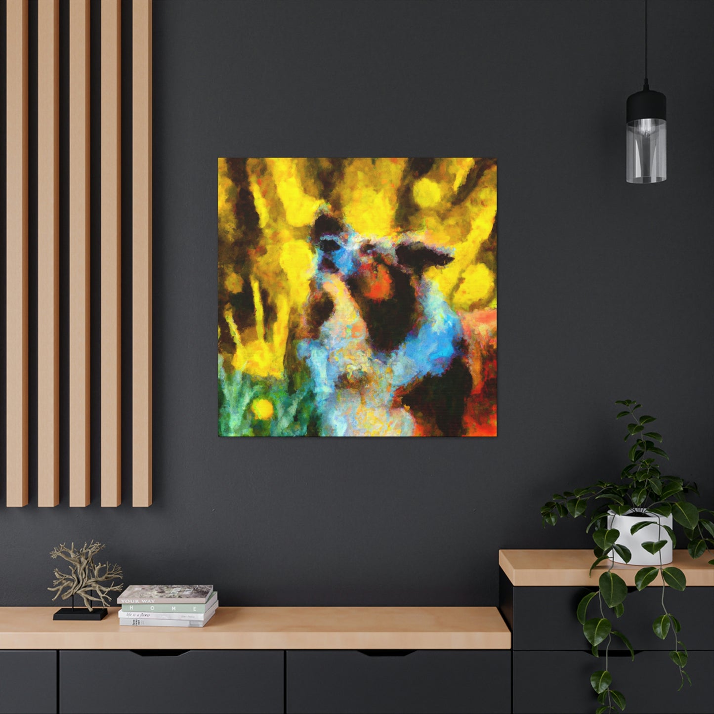 Impressionistic Border Collie - Canvas - Canvas