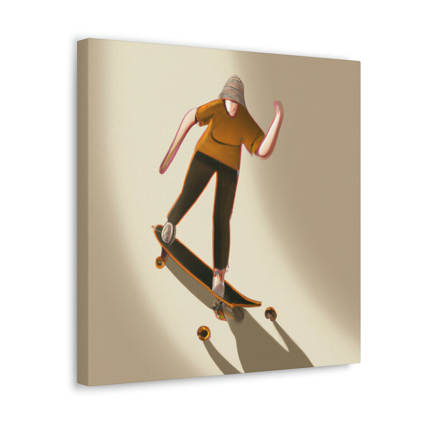 Skateboarding Abstract Minimalism - Canvas