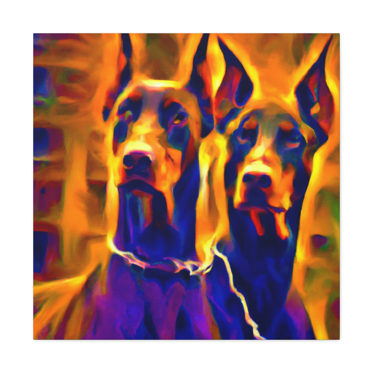 "Loyal Doberman Dreams" - Canvas