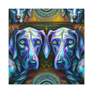 "Weimaraner in Moonlight" - Canvas