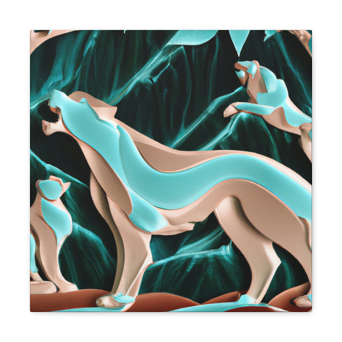 Puma in Art Deco - Canvas