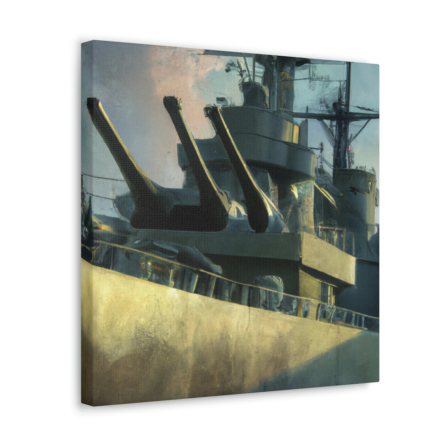 "Battleship in Fog" - Canvas