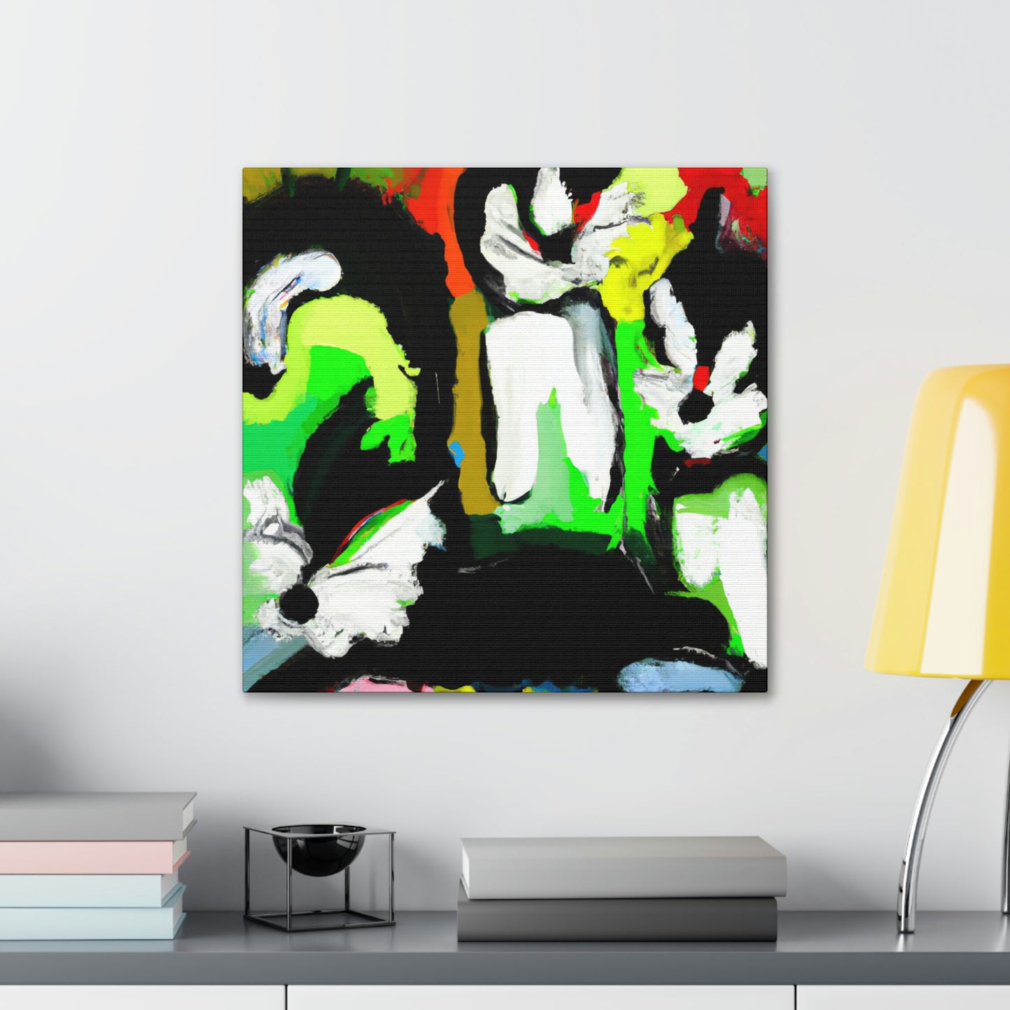 Skunks in Abstractstyle - Canvas