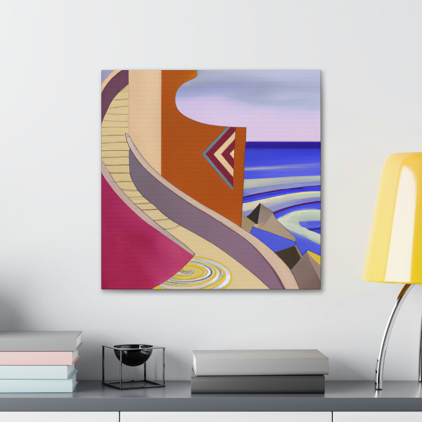 "Glistening Seawall Dream" - Canvas