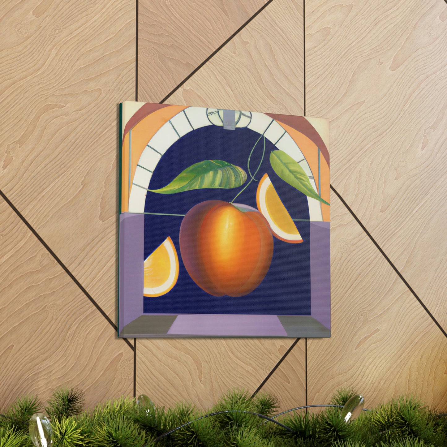 "Lush Art Deco Fruit" - Canvas