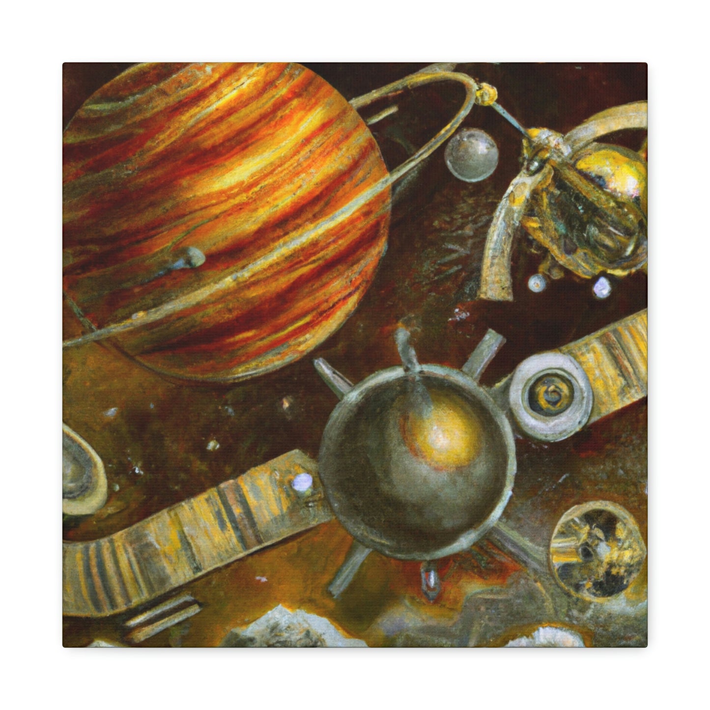 "Jupiter in Steampunk Hues" - Canvas