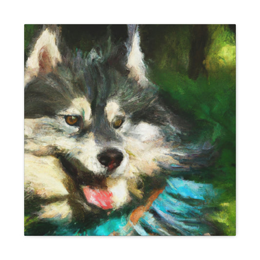 "Siberian Husky Momentum" - Canvas