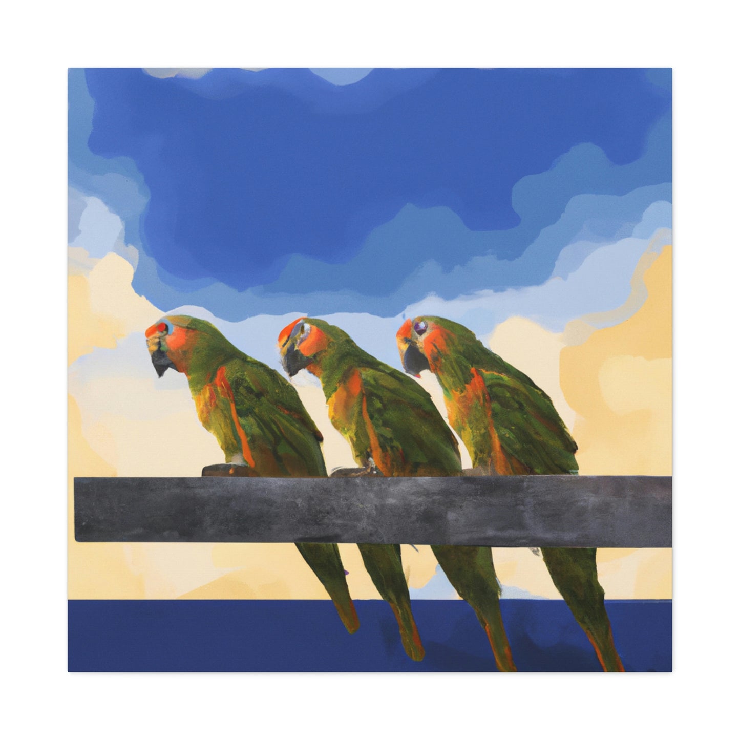 Parrots in Revelations - Canvas