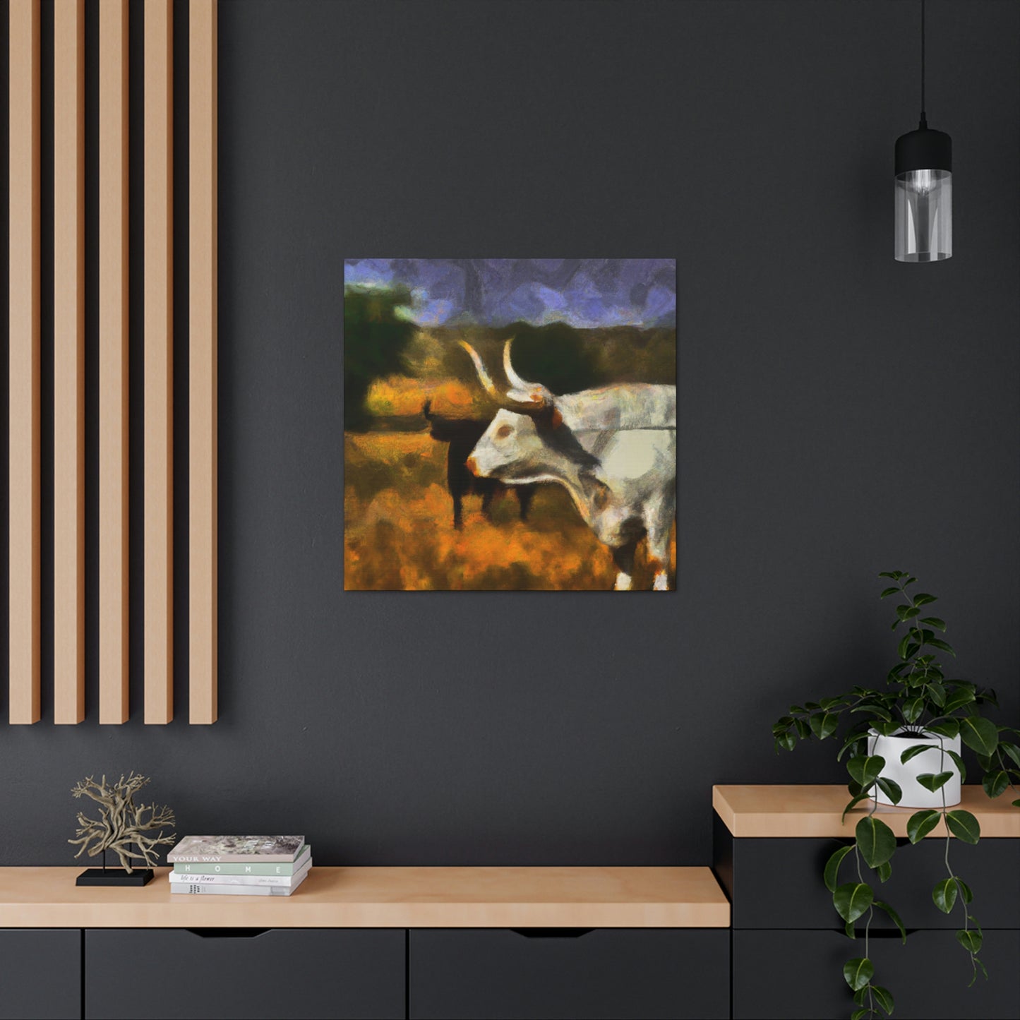 Longhorn in Expressionism - Canvas