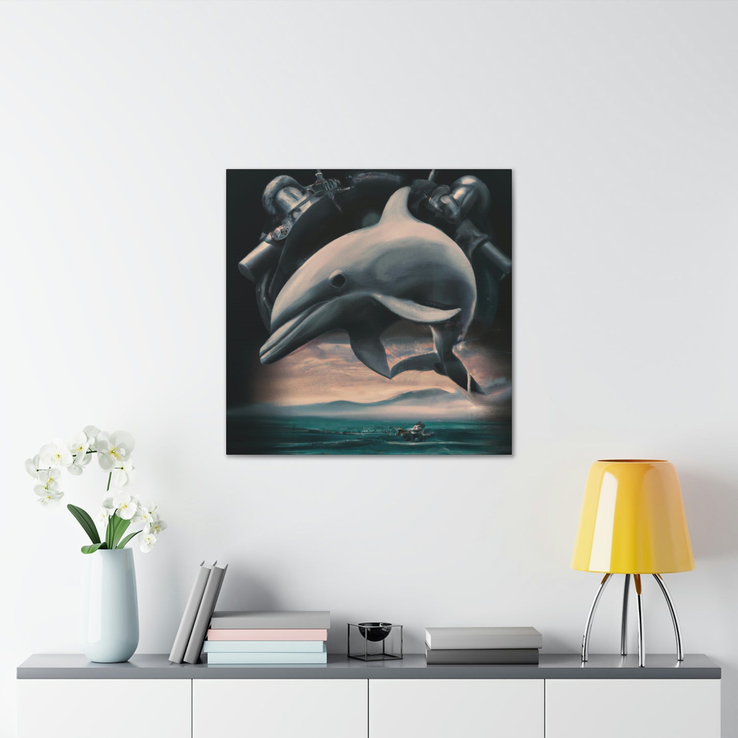 Dolphin's Clockwork Dream - Canvas