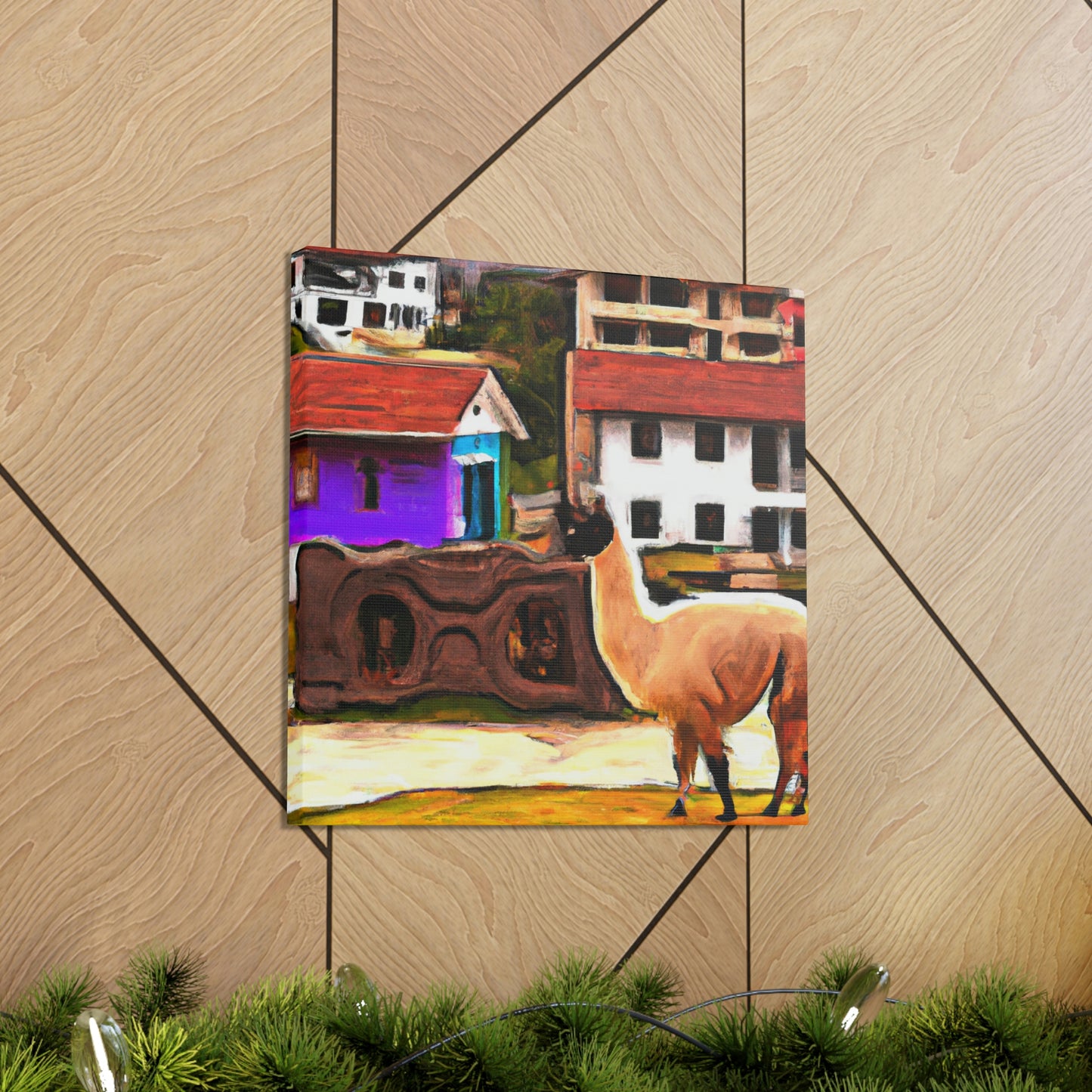 Llamas in Landscape - Canvas