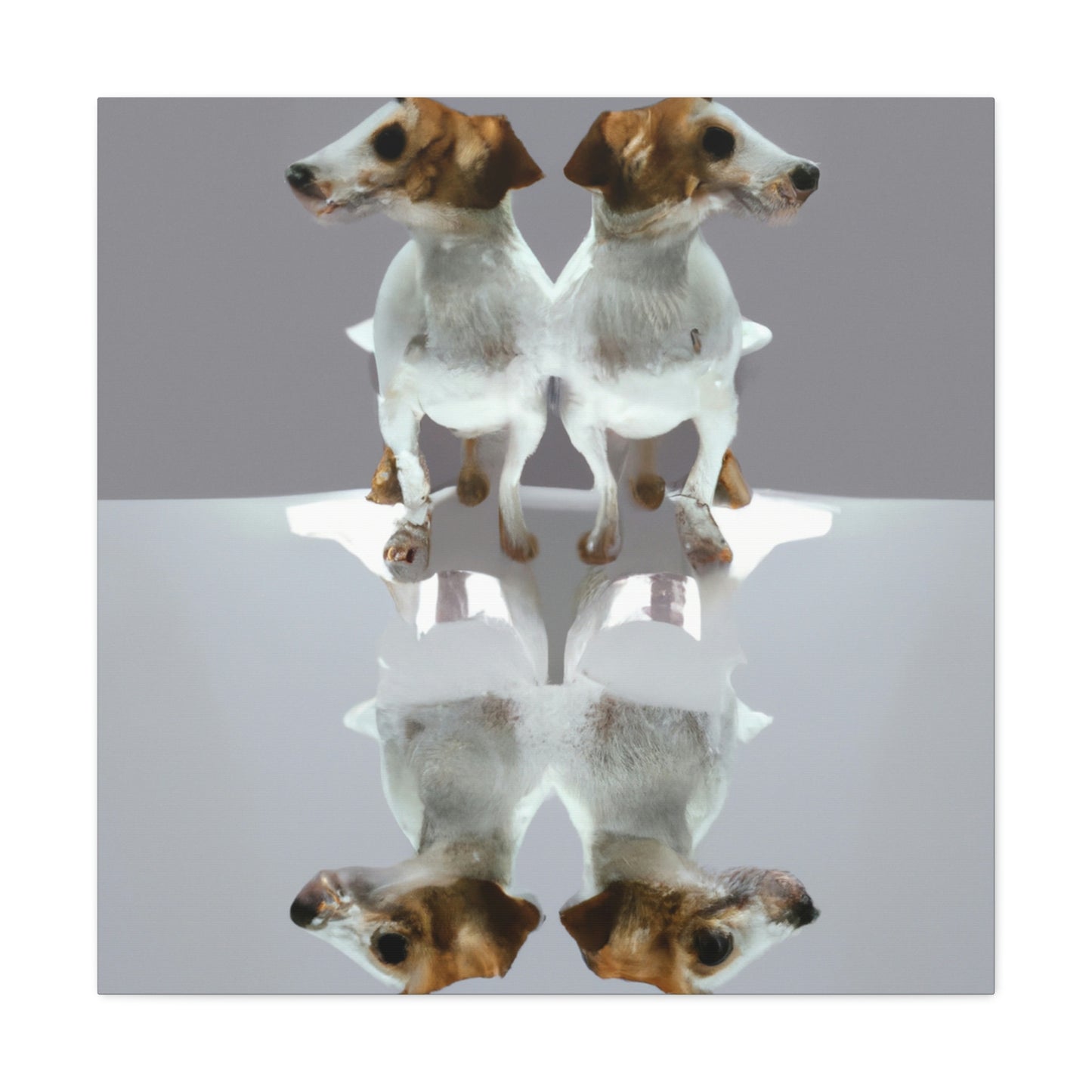 "Minimalist Jack Russell Pup" - Canvas