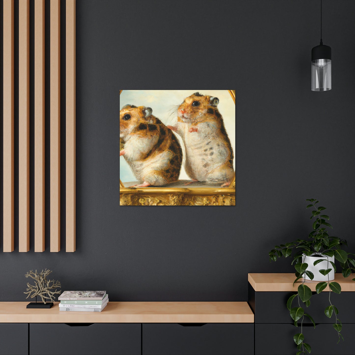 "Hamsters in Baroque". - Canvas