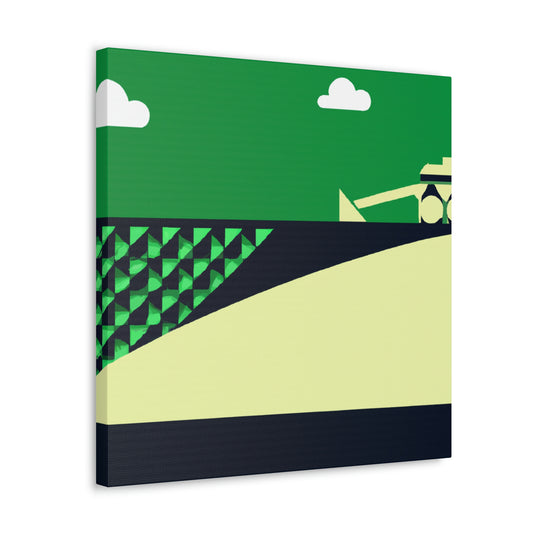 "Combine Harvester Minimalism" - Canvas