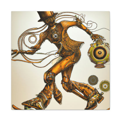 Skateboarding in Steampunk - Canvas