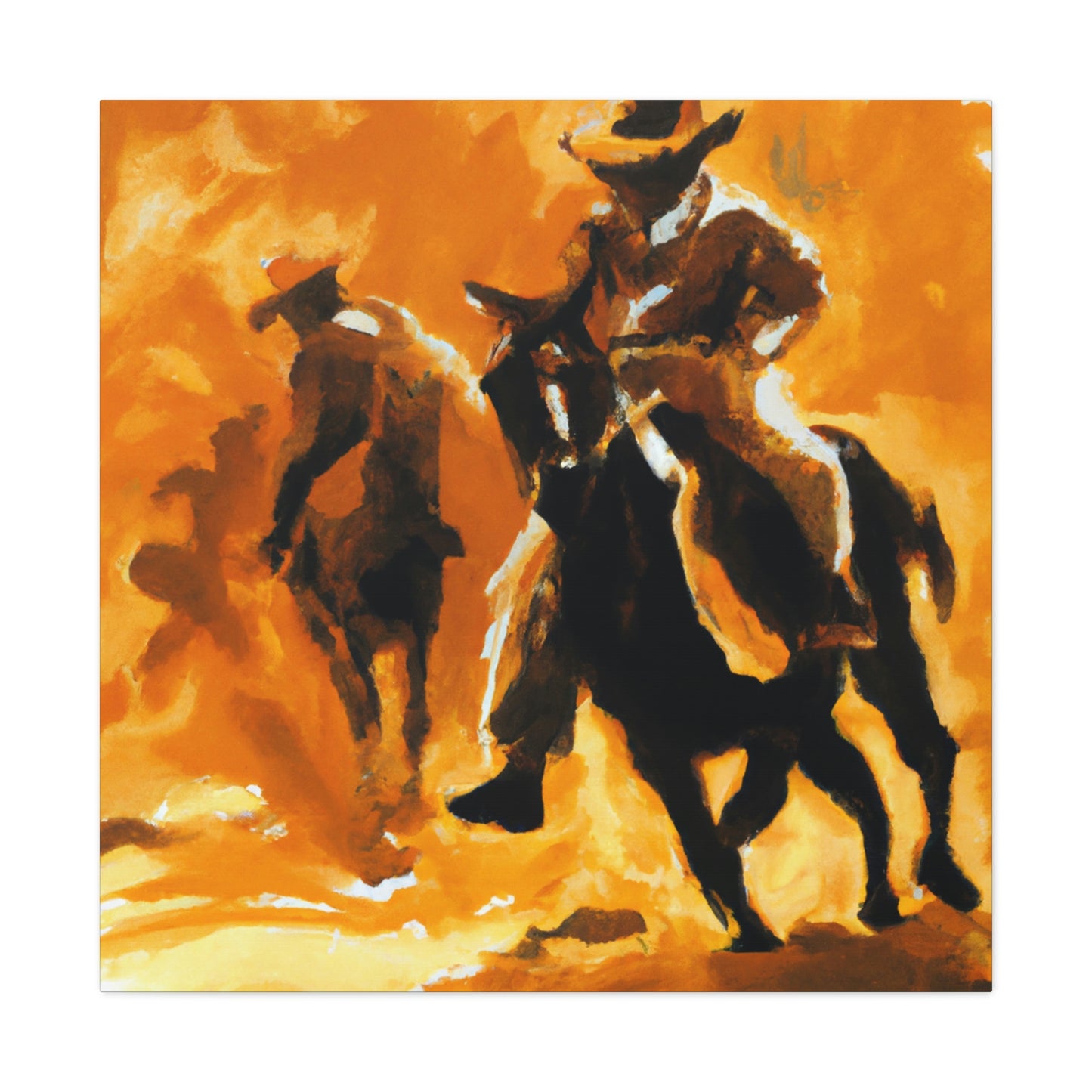 Rodeo Wild West Scene - Canvas