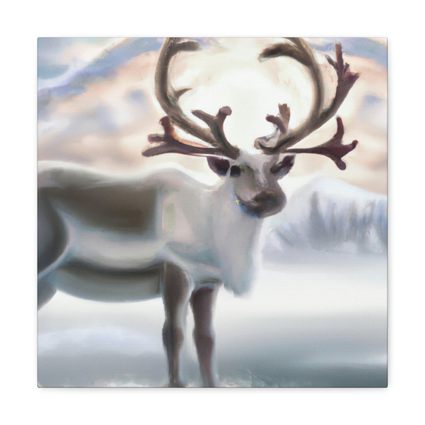 Reindeer in Moonlight - Canvas