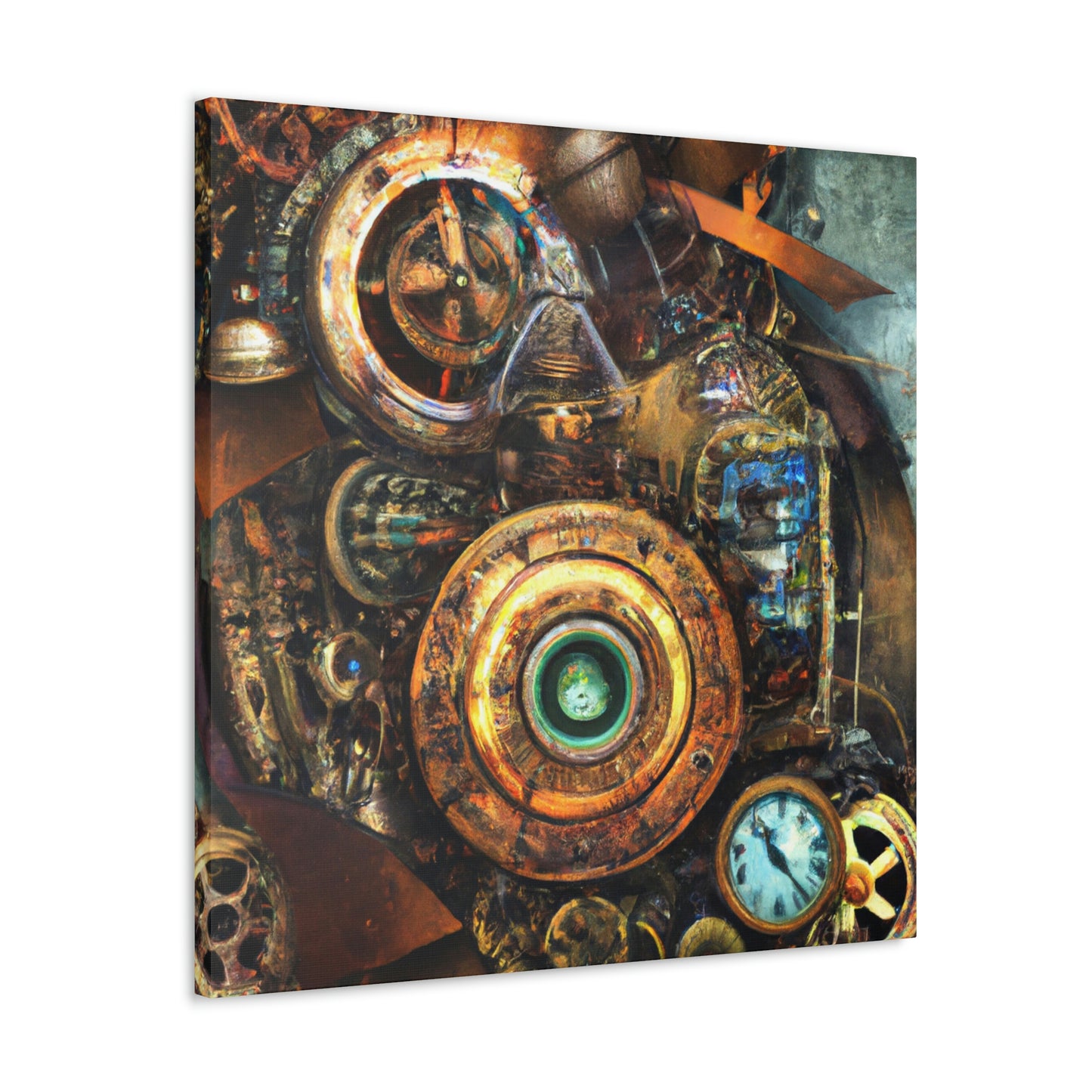 "Clockwork Obsidian Dream" - Canvas