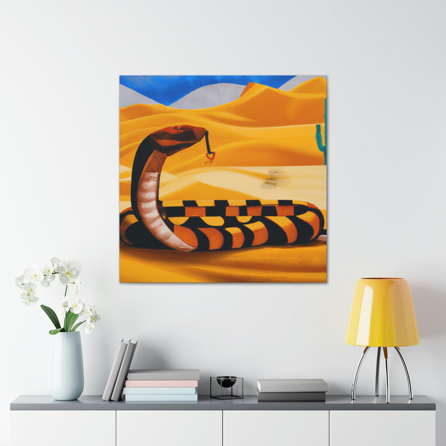 "Striking Rattlesnake Deco" - Canvas