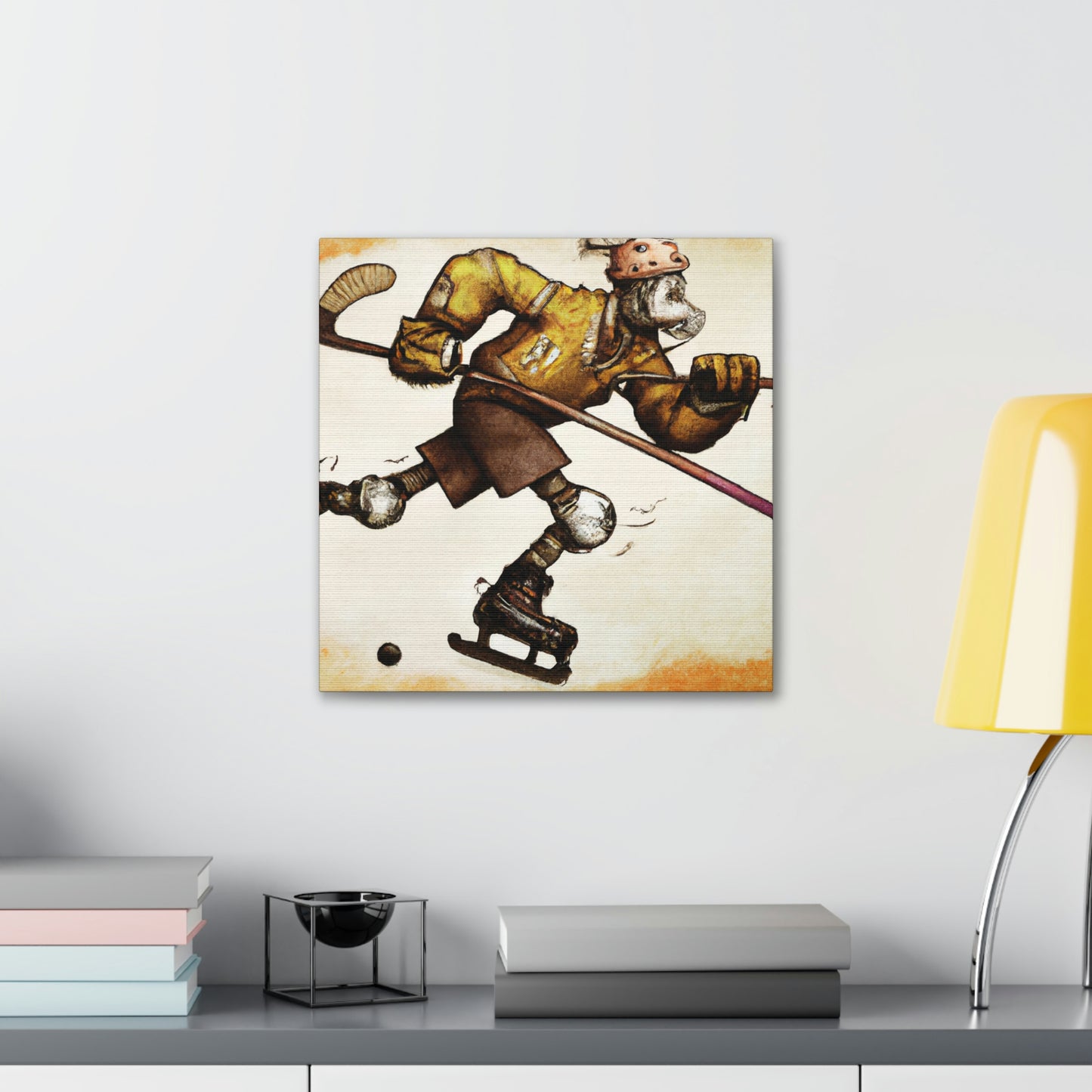 Hockey on Gears Wheels - Canvas