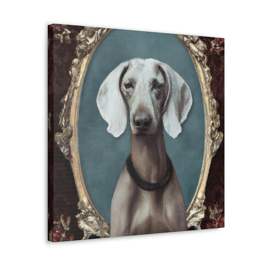 "Weimaraner Rococo Dream" - Canvas