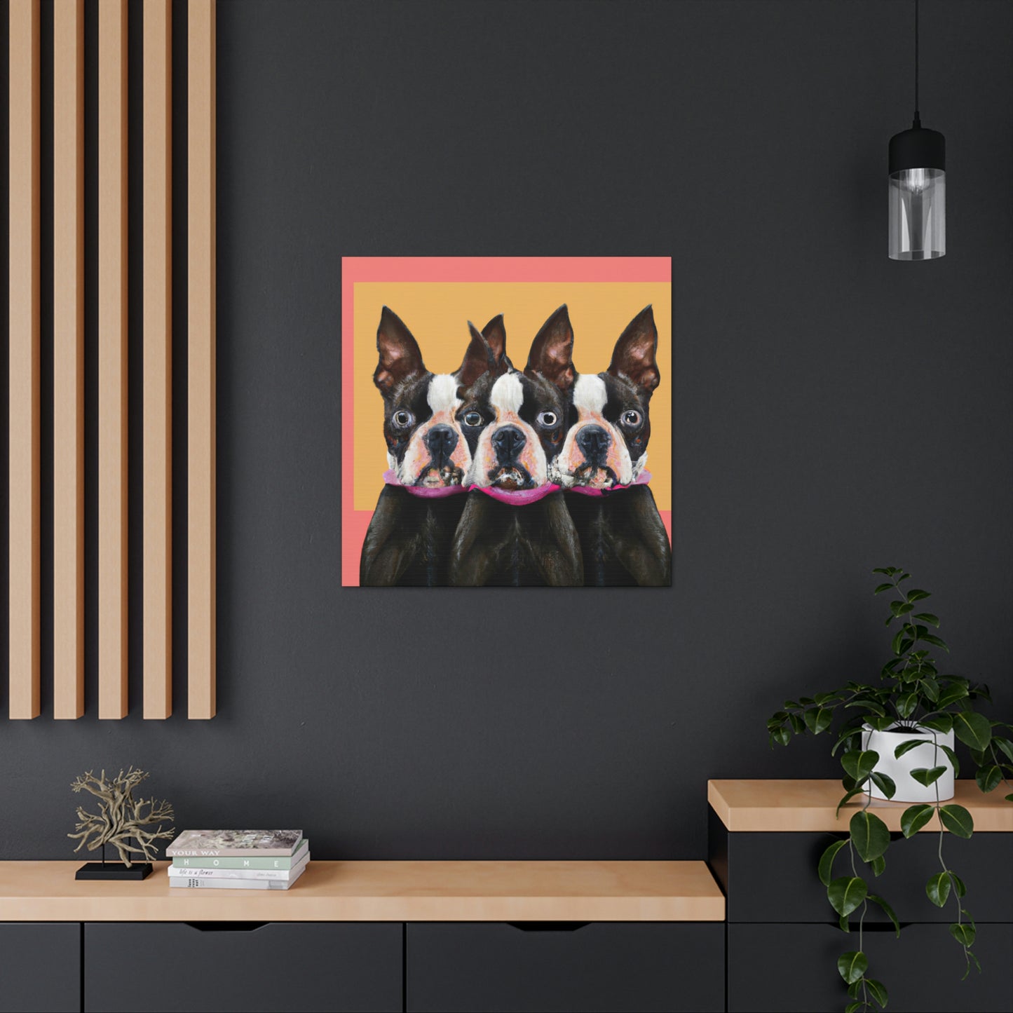 "Boston Terrier Minimalism" - Canvas