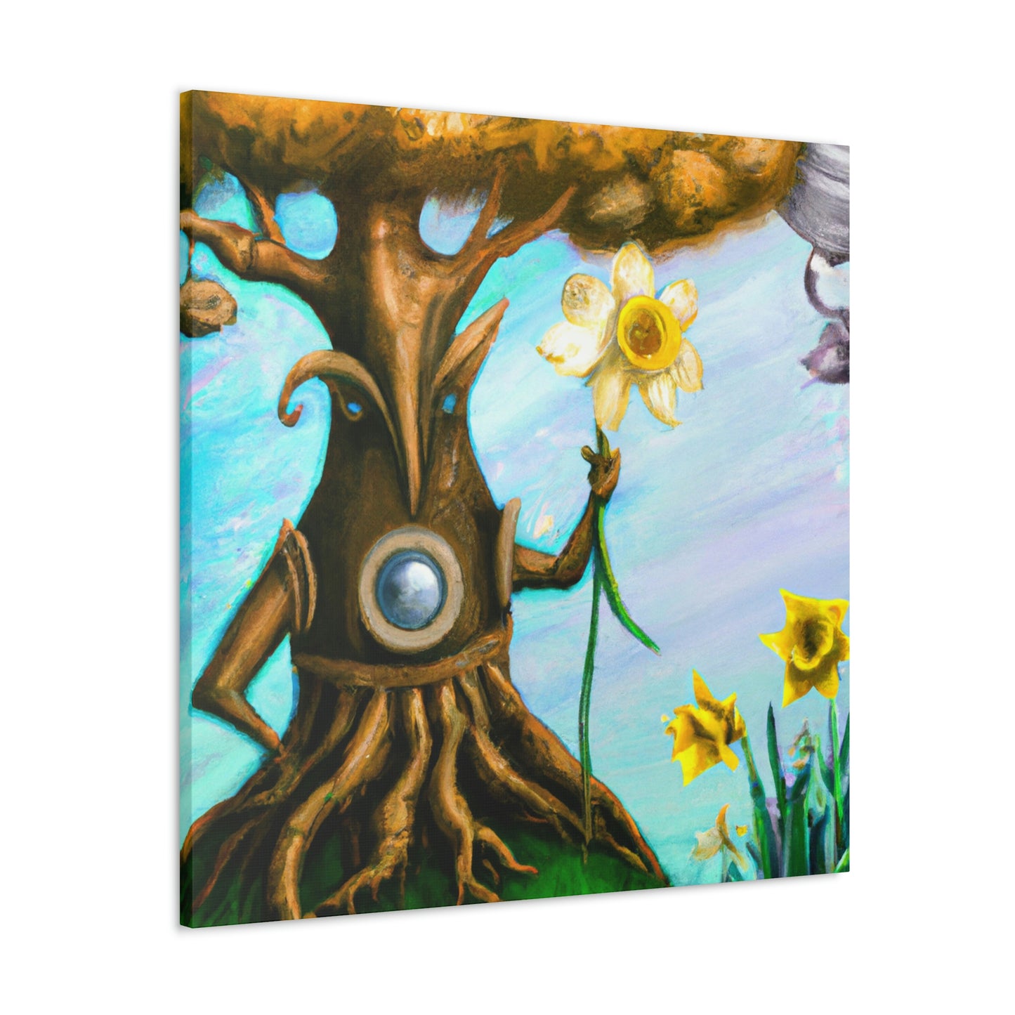 "The Steampunk Daffodil". - Canvas