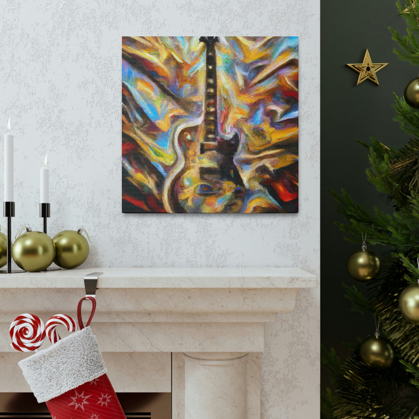 "Electric Guitar Eruption" - Canvas