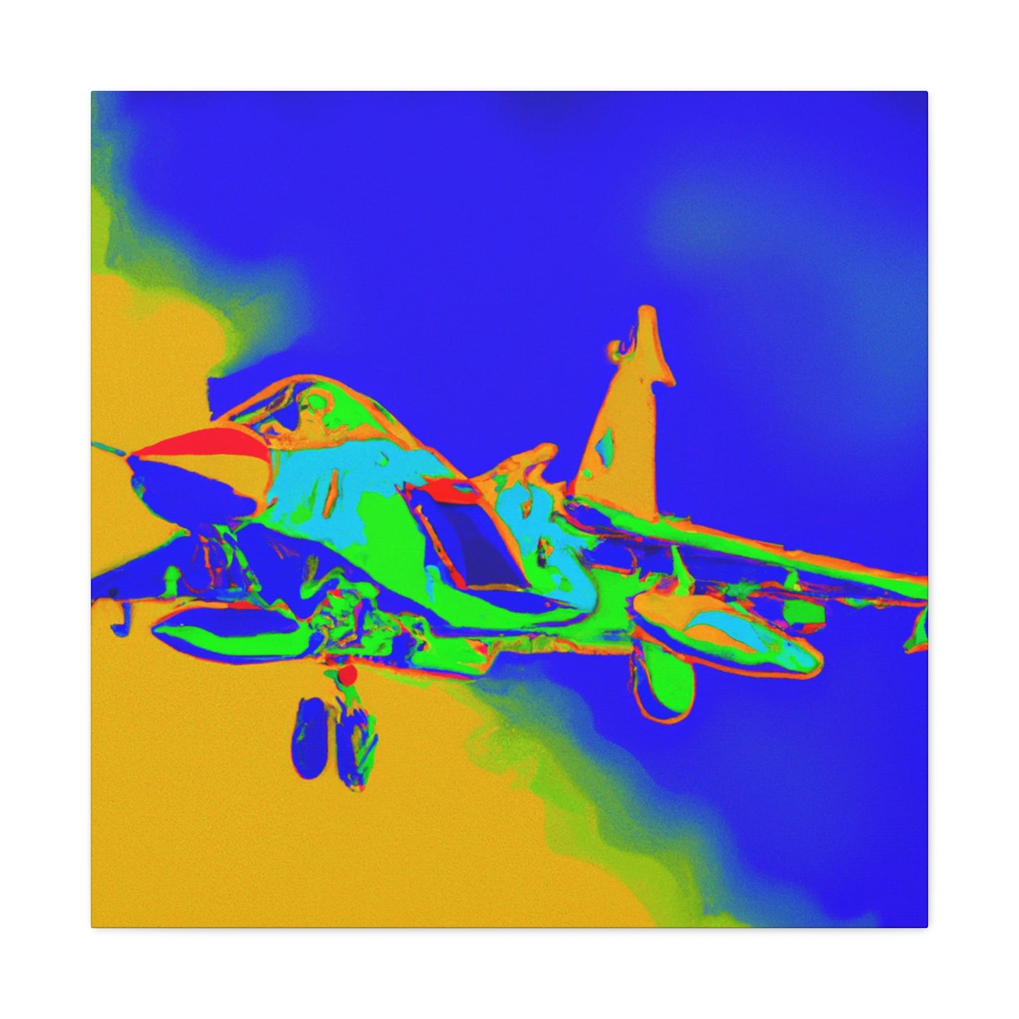 "Supersonic Fauve Fighter" - Canvas