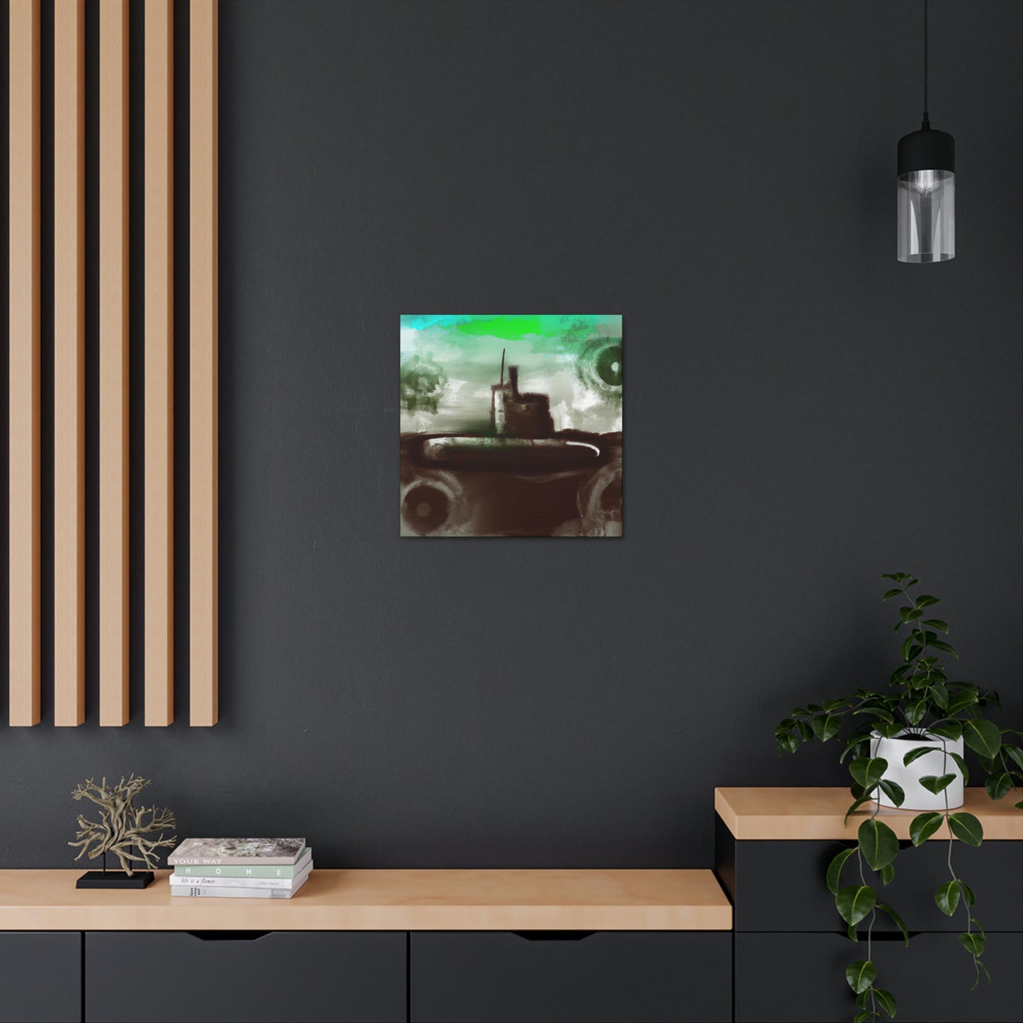 Submarine Below The Sea - Canvas