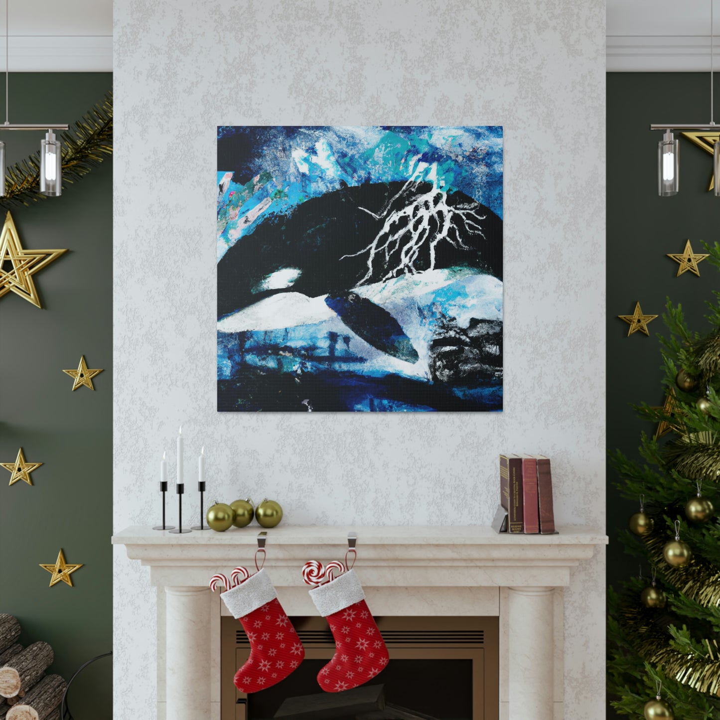 Whale in Abstract Form - Canvas