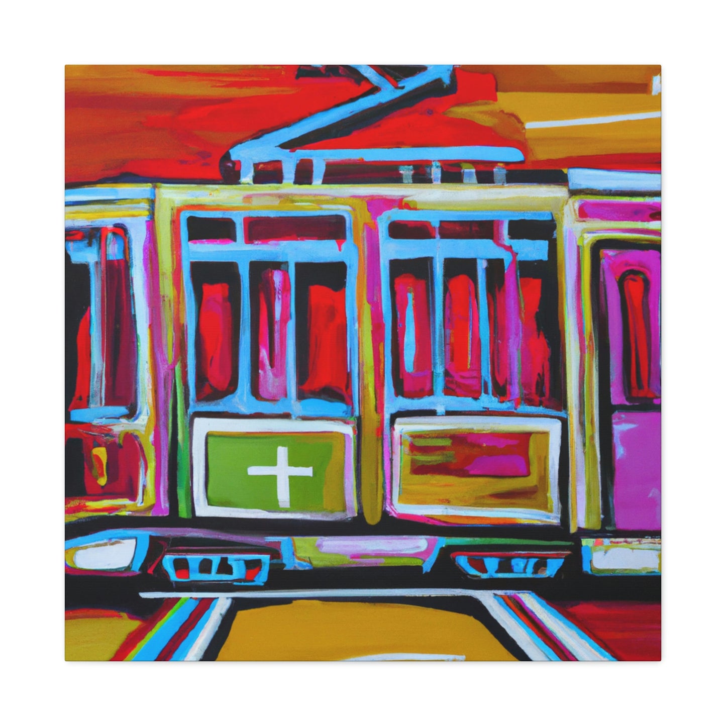 Tram by Minimalism - Canvas