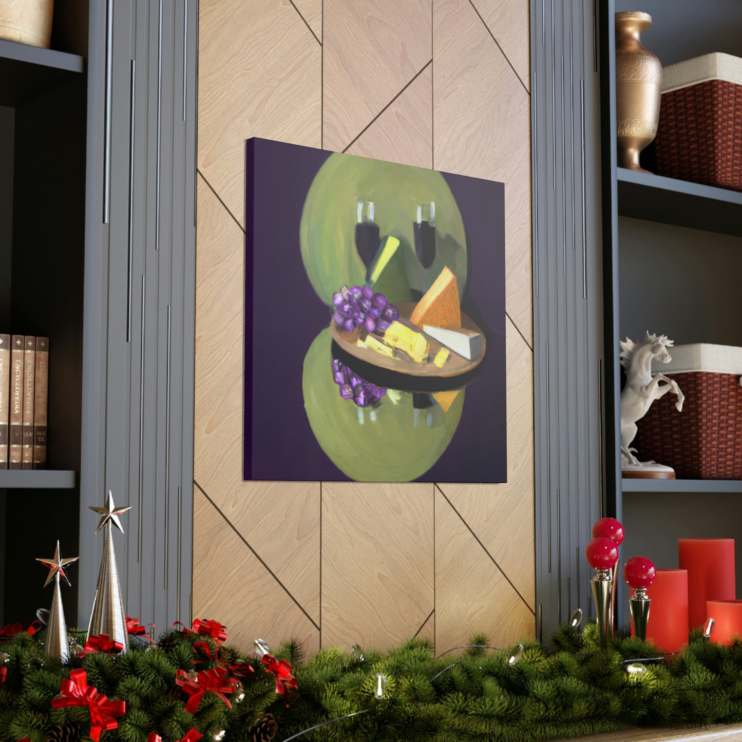 Grapes and Cheese Feast - Canvas